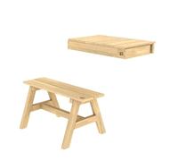 TP Toys Table & Bench Cottage Playhouse Accessory - Table & Bench Playhouse Accessory. Perfect For Arts And Crafts, Made From FSC Certified Wood, Wooden Playhouse - Suitable For 3+ Years.
