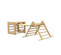 TP Toys Tp Active-Tots Pikler Style Wooden Climbing Triangle, Cube & Slide - Fsc Certified