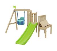 TP Toys Tp Forest Toddler Wooden Quadpod Swing Set & Slide - Fsc Certified