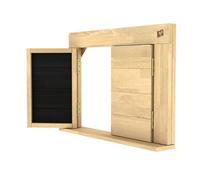 TP Toys Shutters Cottage Playhouse Accessory - With Chalkboard To Write Messages, Make Lists Or Draw Pretty Pictures. Playhouse Accessories For Kids, Made Form FSC Certified Wood - 3+ Years. Brown