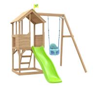 TP Treehouse Set with Slide & Bluey Quadpod Single Swing