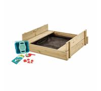 TP Toys Tp Wooden Lidded Sandpit With Dig & Explorer Accessory Kit - Fsc Certified