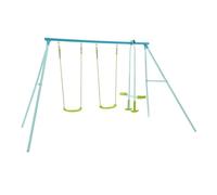Portique metal tp toys 2 balancoires / vis-a-vis / kit d'ancrage h.185 cm