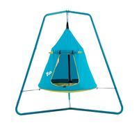 TP Toys Ufo Den & Metal Frame Mesh Den With Door And Lookout Mesh Window. Simple Tripod Frame, Small Footprint, Outdoor Garden Play For Kids - Suitable For 2+ Years