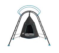 TP Toys UFO Den & Climbing Frame With Curved Climbing Rungs And Safety Handrails Mesh Den With Door, Climbing Ladder And Lookout Mesh Window. Adjustable Pivoting Feet - 3+ years.