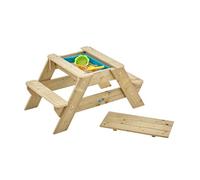 TP Toys | Wooden Picnic Table and Sand Pit | For Kids Ages 3+ | For Sand, Water and Sensory play | Arts and Crafts, Kids Garden Furniture and Outdoor Dining