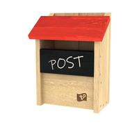 TP Toys Wooden Post Box, Playhouse accessory, FSC Certified, For Ages 3+, Medium, Red, Natural Wood
