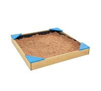 TP Toys Wooden Sandbox with Lid and Lining, Sandbox for Children from 2 Years, 90 x 90 cm