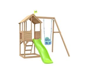 TP Treehouse Set with Slide & Bluey Quadpod Single Swing