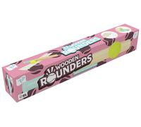 TP Toys Wooden Rounders Set FSC Certified Outdoor Garden Game for Kids 6+ - Includes Bat, Ball, 4 Pastel Wooden Base Stumps & Handy Fabric Storage Bag