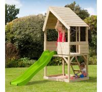 TP Toys - Wooden Tower Playhouse - Made From FSC Certified European Timber - Fun Sturdy Outdoors Garden Wendy House, Outdoor Play - Garden Play House for Kids. Wooden Den Playhouse - 3 years+