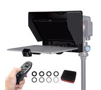 TP10 10 Inch Teleprompter, Foldable Wide Angle Prompter Support Remote Control & Bluetooth Connection, for Tablets Smartphones DSLR Online Teaching...