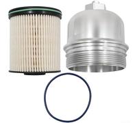 TP1015 Fuel Filter Housing Cover Compatible with For 6 For 6L For Chevy For GMC 2017 to 2020 Aluminum Alloy Replacement Part Number 134001 (Silver)