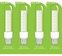 tp24 8600 Tube Lamp LED L1/GU10 3.5w Clear (2898 & 2317 Replacement) *4 Pack* 3000K Warm White
