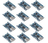TP4056 Type-C USB 5V 1A 18650 Charger Module Li-ion Charging Board TC 4056A with Dual Protection Functions(Pack of 12)