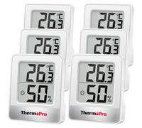 TP49 Digital Room Thermometer Indoor Hygrometer Mini Temperature Monitor Humidity Meter for Home Office Air Comfort Thermo Hygrometer, 6 Pieces