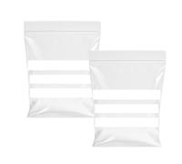 TP4U - 2000 Write On Panel Grip Seal Bags Size 3.5’’ x 4.5’’ Multipurpose Reusable Resealable Strong Clear Plastic Polythene Bags