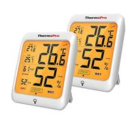 ThermoPro TP53 Hygrometer Digital Indoor Room Thermometer Temperature Humidity Monitor Gauge Indicator for Nursery Home Office with Touch Backlight