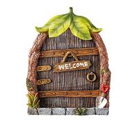 TPALPKT Miniature Fairy Gnome Door, Fairy Garden House, Fairy Doors for The Enchanted Garden Fairies and Gnomes, Yard Art Garden Tree Sculpture Statues, Fairy Garden Decor Accessories