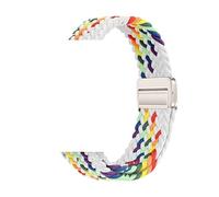 TPANSCF Braided Loop Nylon Strap For Watch Ultra 49mm 10 46mm 42mm 9/8/7 Women Bracelet Watch 6/5/SE/3 WristBand(White rainbow,S10-42mm)