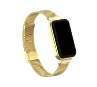 TPANSCF Suitable Compatible With Band 2 Watchband, Stainless Watchband Metal Protection Frame Replacement Band(Imitation Golden)