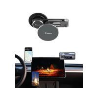 TPARTS Foldable Magnetic Car Cellphone Mount Hidden MagSafe Phone Holder Stand for Tesla Model 3 / Model Y, Compatible with iPhone 12-14 and Other Smartphones