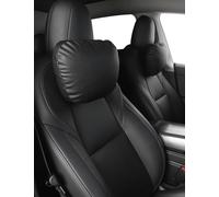 TPARTS Leather Headrest Cushion for Tesla Model Y/X/3/S, Tesla Model 3 Accessories, Tesla Model Y Accessories, Neck Pillow for Travel (1 Piece, Black)