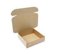 TPBK21 Postal Box 180x180x55mm 7.1x7.1x2.2" Trojan Brown Kraft Small Parcel Postal Packing Mailing Boxes Eco Friendly FSC Certified Biodegradable and Recyclable - Sold in Packs of 25