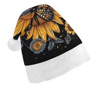 TPDHJK Christmas Hats for Adults Butterfly Wings Santa Hats Unisex Red Velvet Holiday Headwear Xmas Hat for Christmas Festive New Year Party Child