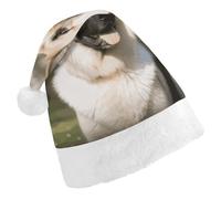 TPDHJK Christmas Hats for Adults German Shepherd Dog Santa Hats Unisex Red Velvet Holiday Headwear Xmas Hat for Christmas Festive New Year Party Child