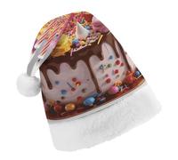 TPDHJK Christmas Hats for Adults Happy Birthday Beautiful Santa Hats Unisex Red Velvet Holiday Headwear Xmas Hat for Christmas Festive New Year Party Child