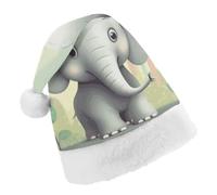 TPDHJK Christmas Hats for Adults Lovely Elephant Santa Hats Unisex Red Velvet Holiday Headwear Xmas Hat for Christmas Festive New Year Party Child