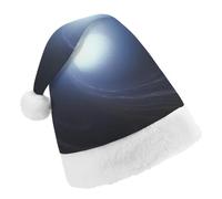 TPDHJK Christmas Hats for Adults SpaceVortex Santa Hats Unisex Red Velvet Holiday Headwear Xmas Hat for Christmas Festive New Year Party Adult