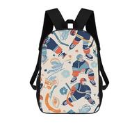 TPDHJK Laptop Backpack for Men Women Hockey Elements Creative Patterned Backpack for Travel Work Business Lightweight Pack Back