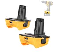 TPDL DCA1820 Battery Adapter for Dewalt 18V to 20V Lithium Ion Battery Converter, Work for Dewalt 18V Nicad & Nimh Battery Power Tools (2 Packs)