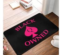 TPDODON Black Owned Queen Of Spades Doormat Anti-Slip Entrance Kitchen Bath Floor Door Mat Toilet Rug Carpet Footpad-16x24 inch