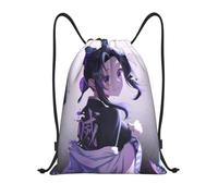 TPDODON Drawstring backpack Shinobu Kochou Demon Slayer Drawstring Bags Basketball Backpack Gym Sackpack Kimetsu No Yaiba Anime String Bags for Working Out