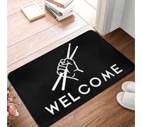 TPDODON Drumming Drum Sticks Front Door Mat Anti-Slip Indoor Quick Dry Drummer Doormat Living Room Entrance Rug Carpet-20x32 inch