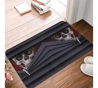 TPDODON Gothic Skeleton Death Skull Doormat Mat Anti-Slip Bath Kitchen Garage Rug Carpet-24x36 inch