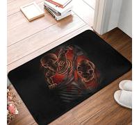 TPDODON Hell Break Front Floor Door Entrance Mat Outdoor Horror Gothic Skeleton Death Skull Kitchen Bathroom Doormat Garage Carpet Rug-24x36 inch