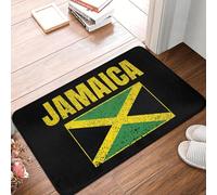 TPDODON Jamaica Country Jamaican Flag Front Floor Door Entrance Mat Indoor Kitchen Bath Doormat Balcony Carpet Rug-16x24 inch