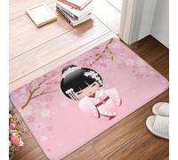 TPDODON Japanese Sakura Flowers Cherry Blossoms Doormat Mat Anti-Slip Bath Kitchen Bedroom Rug Carpet-20x32 inch