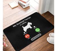 TPDODON My Scottish Terrier is Calling Doormat Anti-Slip Entrance Bathroom Kitchen Floor Door Mat Scottie Dog Bedroom Balcony Carpet Rug-24x36 inch