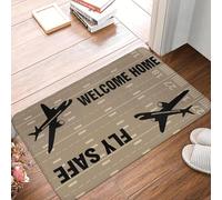 TPDODON Plane Arrivals And Departures Front Door Mat Anti-Slip Outdoor Absorbent Doormat Kitchen Balcony Entrance Rug Carpet-24x36 inch