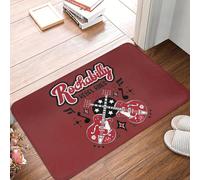 TPDODON Rockabilly Music Rock and Roll Guitar Doormat Mat Anti-Slip Kitchen Bath Living Room Rug Carpet-20x32 inch