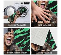 TPDODON The Rock Face Dwayne Door Floor Kitchen Bathroom Mat Anti-Slip Outdoor Actor Doormat Bedroom Balcony Entrance Carpet Rug-24x36 inch