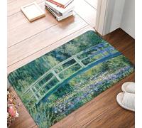 TPDODON The Waterlily Front Door Mat Anti-Slip Indoor Waterproof Claude Monet Water Lilies Doormat Floor Bathroom Entrance Rug Carpet-24x36 inch