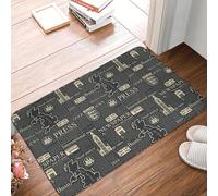TPDODON UK London United Kingdom Logo Front Door Floor Entrance Mat Indoor British Flag Kitchen Bath Doormat Living Room Carpet Rug-24x36 inch