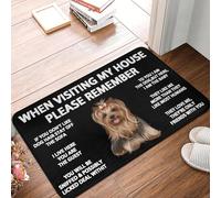 TPDODON When visiting my house please remember Dog Quotes 22 Doormat Mat Anti-Slip Kitchen Bath Balcony Rug Carpet-24x36 inch