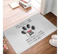 TPDODON Who Really Loved Dogs And Raccoons Doormat Anti-Slip Entrance Bathroom Kitchen Door Mats Animal Lovers Toilet Rug Carpet Footpad-20x32 inch